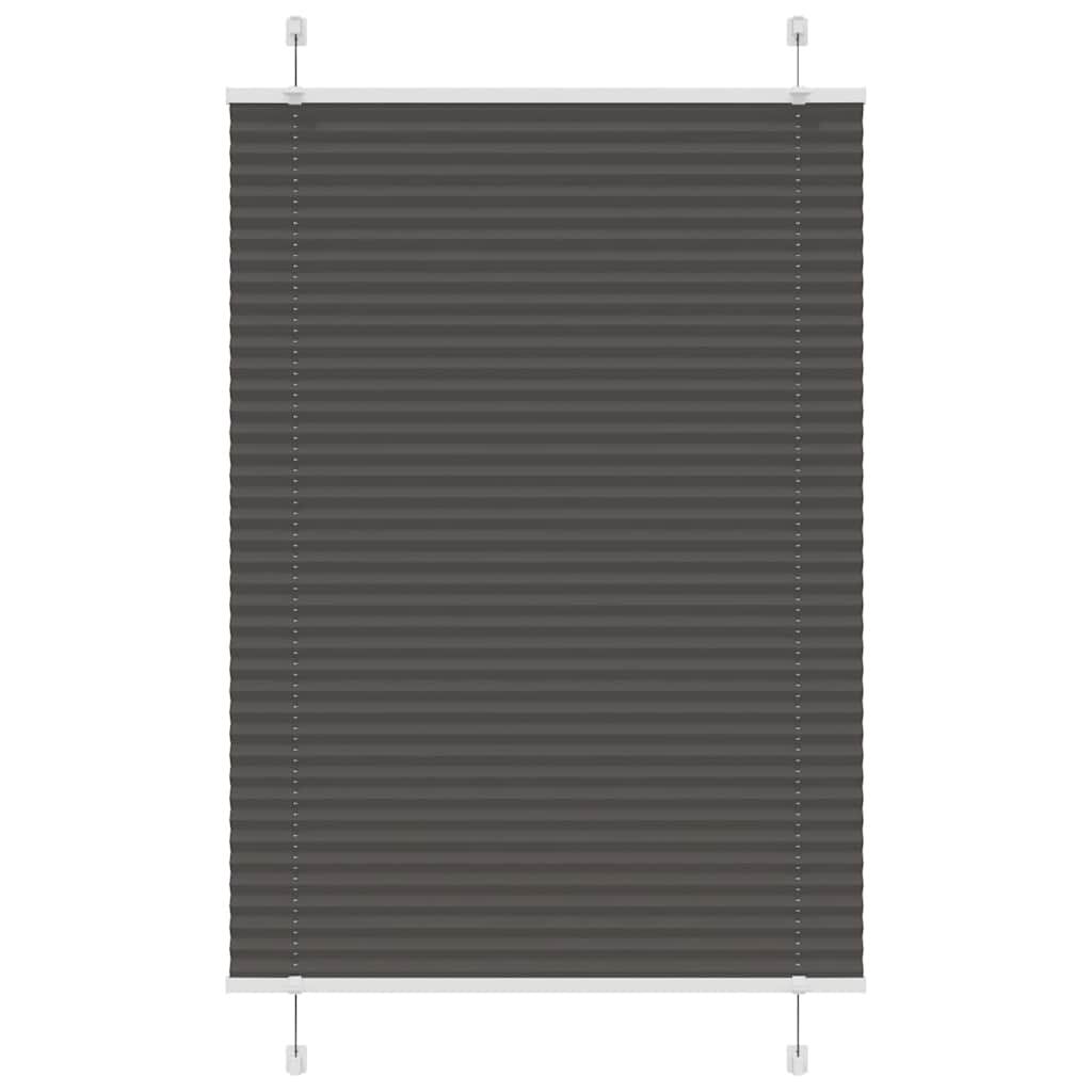 vidaXL Πλισέ περσίδα Μαύρο 85x150 cm Πλάτος υφάσματος 84,4 cm