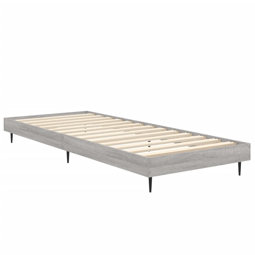 vidaXL Πλαίσιο Κρεβατιού Γκρι Sonoma 75x190 εκ. Επεξεργασμένο Ξύλο