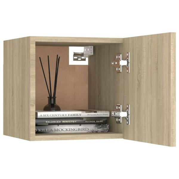 vidaXL Κομοδίνο Sonoma Δρυς 30,5 x 30 x 30 εκ. από Επεξ. Ξύλο