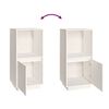 vidaXL Ντουλάπι Λευκό 38 x 35 x 80 εκ. από Μασίφ Ξύλο Πεύκου
