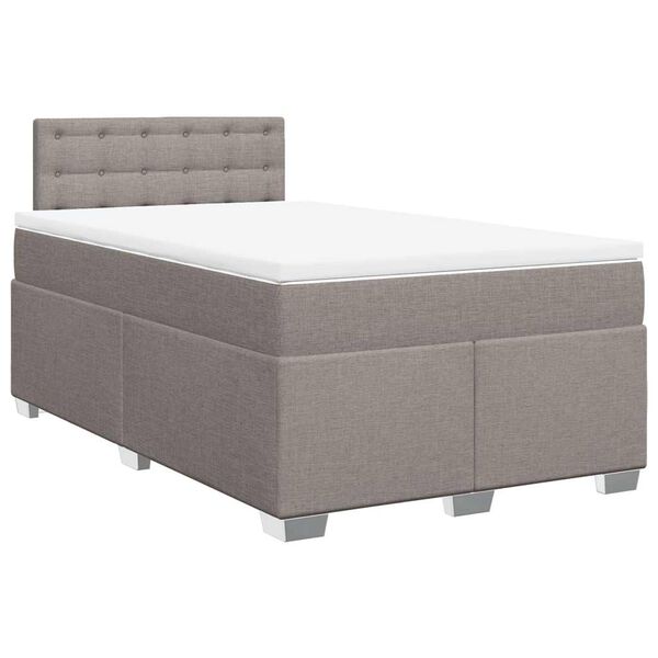 vidaXL &Kappa;&rho;&epsilon;&beta;ά&tau;&iota; Boxspring &mu;&epsilon; &Sigma;&tau;&rho;ώ&mu;&alpha; Taupe 120x190 &epsilon;&kappa;. &Upsilon;&phi;&alpha;&sigma;&mu;ά&tau;&iota;&nu;&omicron;