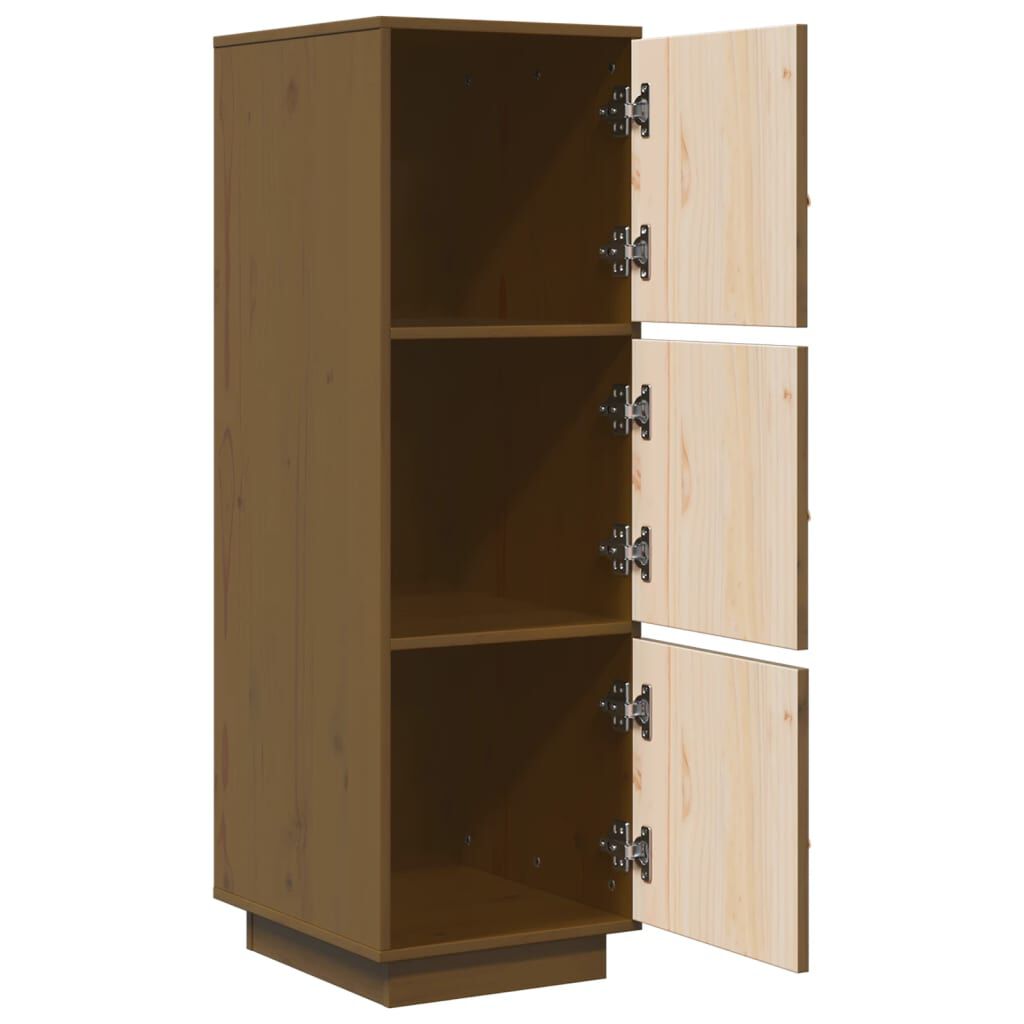 vidaXL Ντουλάπι Ψηλό Καφέ Μέλι 34x40x108,5 εκ. από Μασίφ Ξύλο Πεύκου