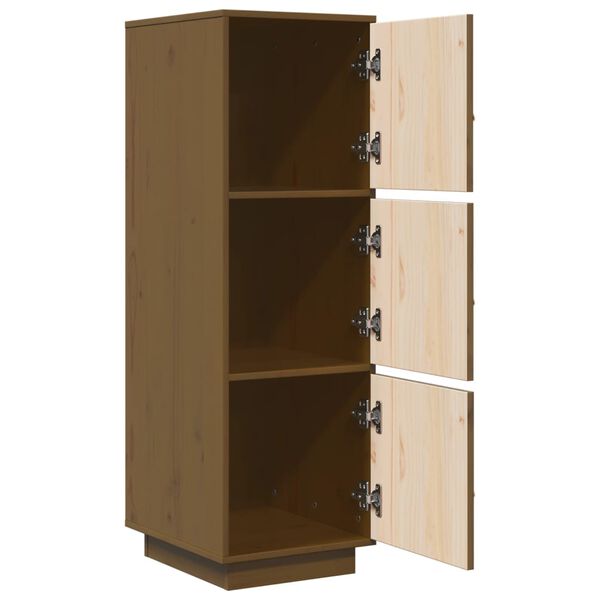 vidaXL Ντουλάπι Ψηλό Καφέ Μέλι 34x40x108,5 εκ. από Μασίφ Ξύλο Πεύκου