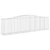 vidaXL Συρματοκιβώτια Τοξωτά 2 τεμ. 400x50x100/120 εκ. Γαλβαν. Ατσάλι