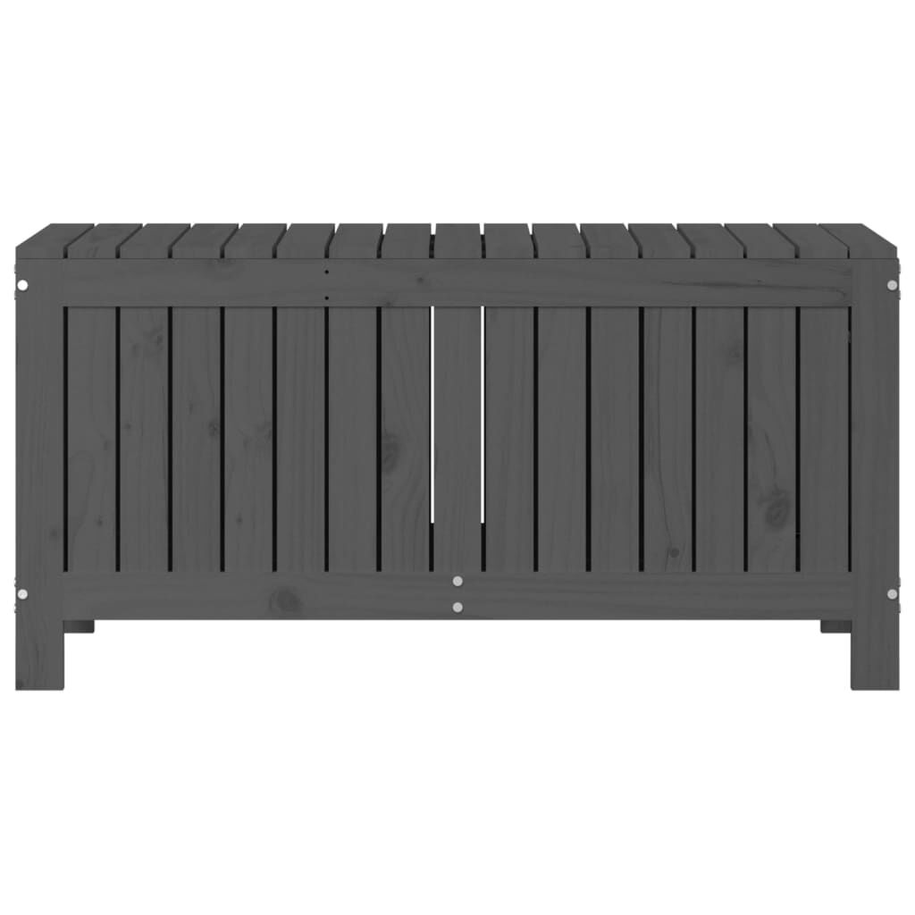 vidaXL Κουτί Αποθήκευσης Κήπου Γκρι 108x42,5x54 εκ. Μασίφ Ξύλο Πεύκου