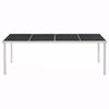 vidaXL Τραπέζι Κήπου Μαύρο 220 x 90 x 74,5 εκ. Ατσάλινο