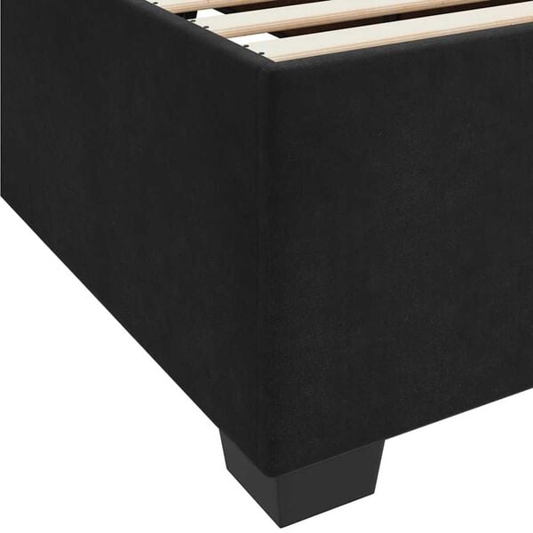 vidaXL Σκελετός κρεβατιού με στρώμα Μαύρο 120 x 190 cm Βελούδο