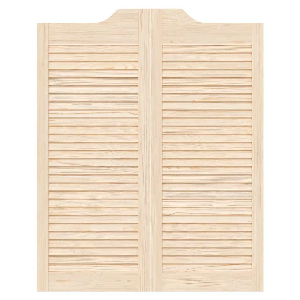 vidaXL Swing Doors Louvred Design 1-Pair 100x80 cm μασίφ ξύλο πεύκο