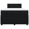 vidaXL Κρεβάτι Boxspring με Στρώμα Μαύρο 120x190 εκ. Βελούδινο