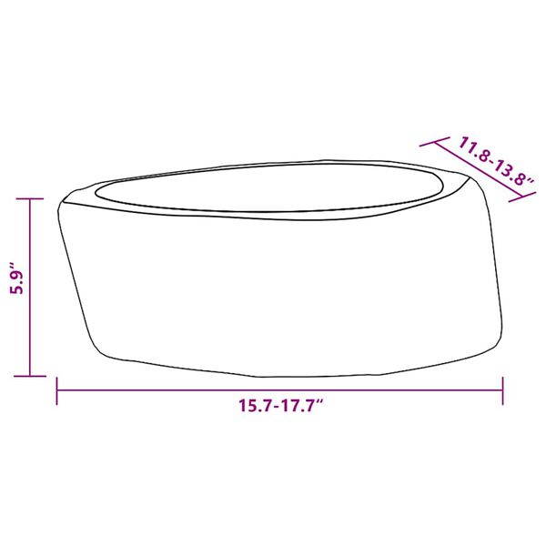 vidaXL Νιπτήρας Απολίθωμα Κρεμ 45 x 35 x 15 εκ. Πέτρινος