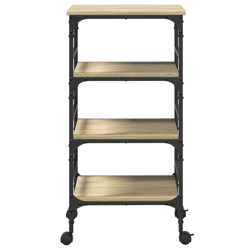 vidaXL Τρόλεϊ Κουζίνας Sonoma Δρυς 45x35x89,5 εκ. Επεξεργασμένο Ξύλο