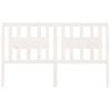 vidaXL Κεφαλάρι Κρεβατιού Λευκό 126 x 4 x 100 εκ. Μασίφ Ξύλο Πεύκου