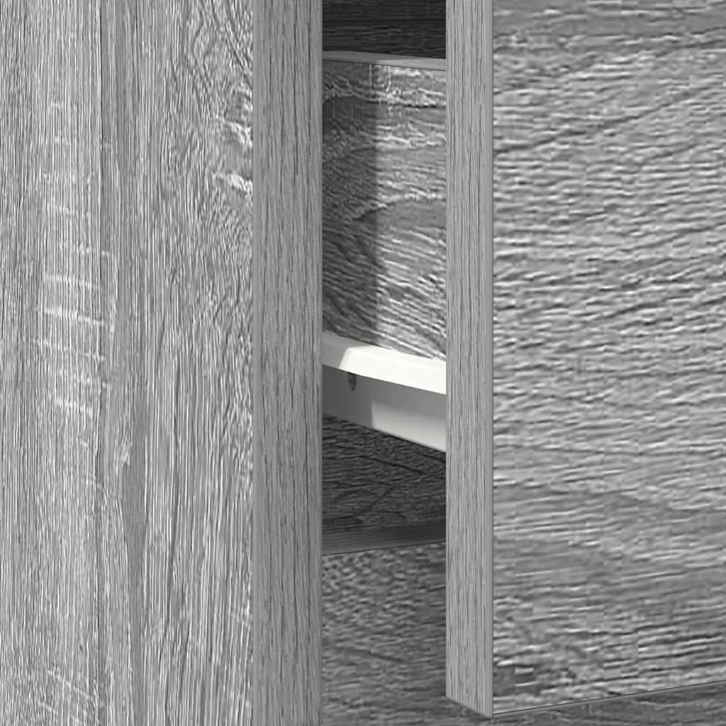 vidaXL Συρταριέρα με Συρτάρια Γκρι Sonoma 71x35x65 εκ. από Επεξ. Ξύλο
