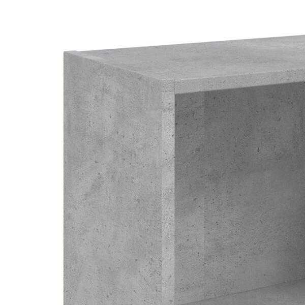 vidaXL Βιβλιοθήκη με 3 Ράφια Γκρι Σκυροδ. 40x24x109 εκ. Επεξεργ. Ξύλο