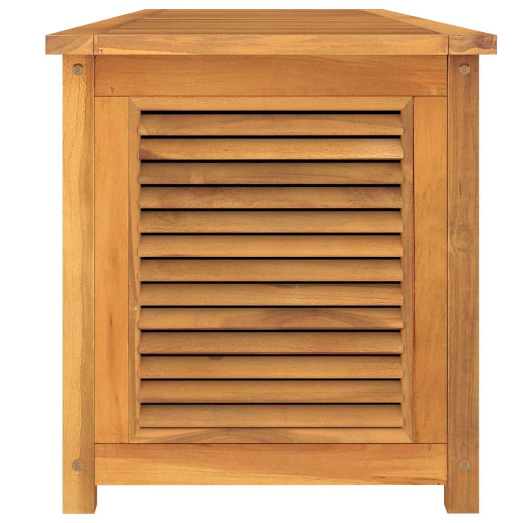 vidaXL Μπαούλο Αποθήκευσης Κήπου με Τσάντα 200x50x55εκ Μασίφ Ξύλο Teak