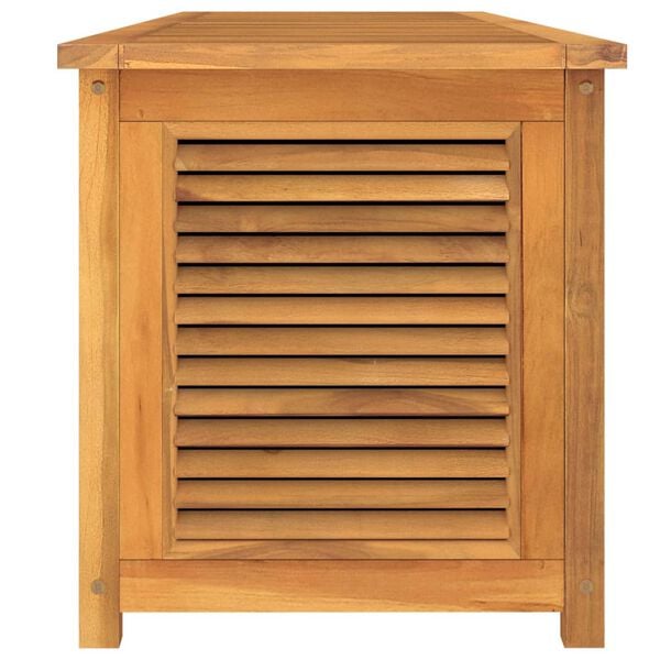 vidaXL Μπαούλο Αποθήκευσης Κήπου με Τσάντα 200x50x55εκ Μασίφ Ξύλο Teak
