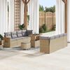 vidaXL Σετ Καναπέ Κήπου 11 pcs μπεζ και ανοιχτό γκρι 90 x 55 x 71 cm
