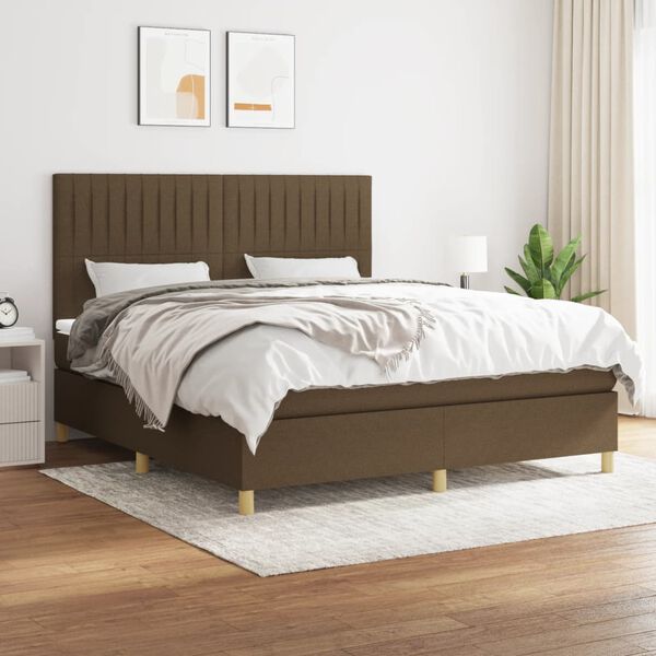 vidaXL &Kappa;&rho;&epsilon;&beta;ά&tau;&iota; Boxspring &mu;&epsilon; &Sigma;&tau;&rho;ώ&mu;&alpha; &Sigma;&kappa;&omicron;ύ&rho;&omicron; &Kappa;&alpha;&phi;έ 180x200 &epsilon;&kappa; &Upsilon;&phi;&alpha;&sigma;&mu;ά&tau;&iota;&nu;&omicron;