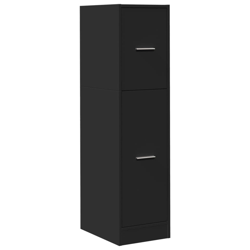 vidaXL Συρταριέρα Γενικής Χρήσης Μαύρο 30x41x118 εκ. Επεξ. Ξύλο