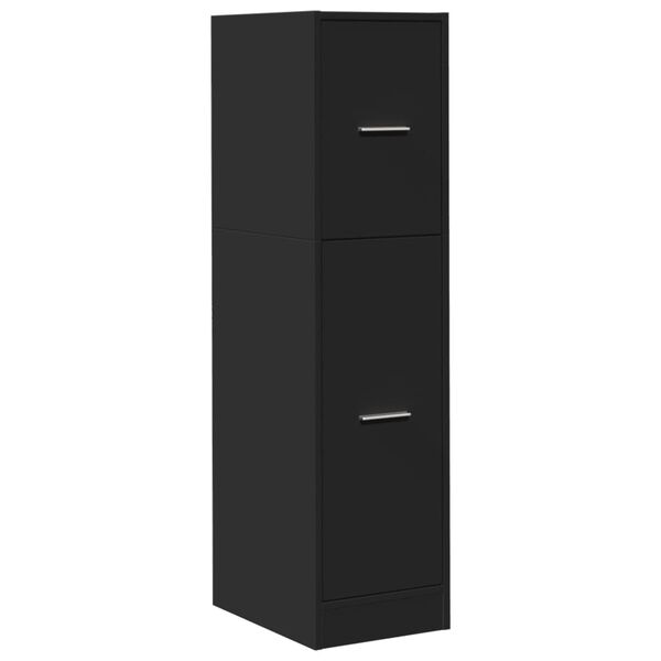 vidaXL Συρταριέρα Γενικής Χρήσης Μαύρο 30x41x118 εκ. Επεξ. Ξύλο