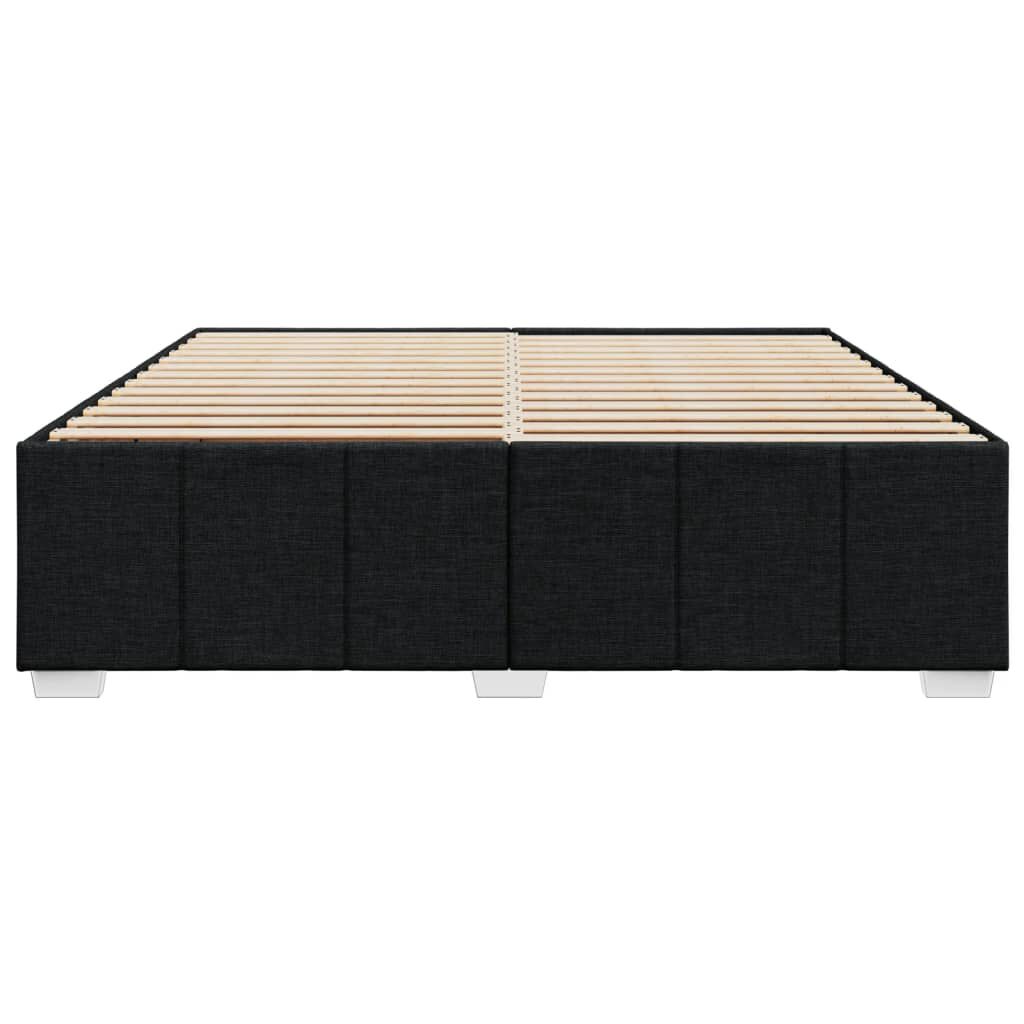vidaXL Σκελετός Κρεβατιού Χωρίς Στρώμα Μαύρο 180x200 εκ. Υφασμάτινο