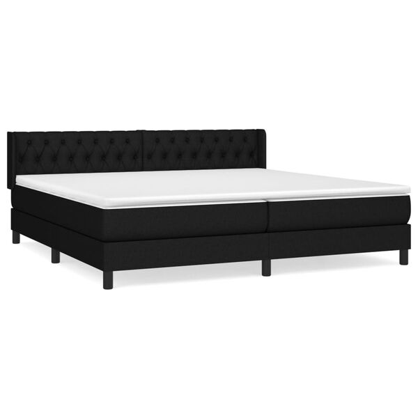 vidaXL &Kappa;&rho;&epsilon;&beta;ά&tau;&iota; Boxspring &mu;&epsilon; &Sigma;&tau;&rho;ώ&mu;&alpha; &Mu;&alpha;ύ&rho;&omicron; 200x200 &epsilon;&kappa;. &Upsilon;&phi;&alpha;&sigma;&mu;ά&tau;&iota;&nu;&omicron;