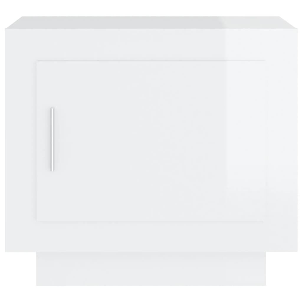 vidaXL Τραπεζάκι Σαλονιού Γυαλιστερό Λευκό 51x50x45 εκ. Επεξεργ. Ξύλο