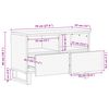 vidaXL Ντουλάπι TV με συρτάρι Καφέ 70 x 33 x 46 εκ Μασίφ ξύλο μάνγκο