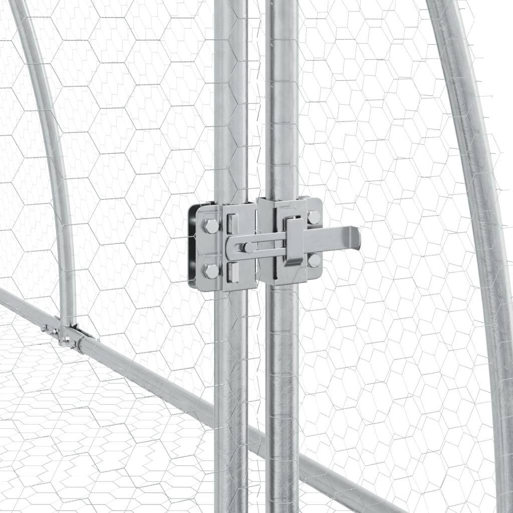 vidaXL Κλουβί Κουνελιών Ασημί 100x105x120 εκ. από Γαλβανισμένο Χάλυβα