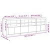 vidaXL Μπουφές με Φώτα LED Λευκός 202 x 37 x 67 εκ.