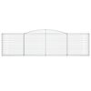 vidaXL Συρματοκιβώτια Τοξωτά 2 τεμ. 400x30x100/120 εκ. Γαλβαν. Ατσάλι
