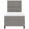 vidaXL Κρεβάτι με ελατήρια με στρώμα Taupe 100 x 200 cm ύφασμα