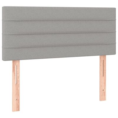 vidaXL Κρεβάτι Boxspring με Στρώμα Ανοιχτό Γκρι 80x200 εκ. Υφασμάτινο