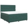 vidaXL Κρεβάτι Boxspring με Στρώμα Σκούρο Πράσινο 200x200εκ. Βελούδινο