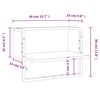 vidaXL Ράφι Τοίχου με Μπάρα Μαύρο 40x25x30 εκ.