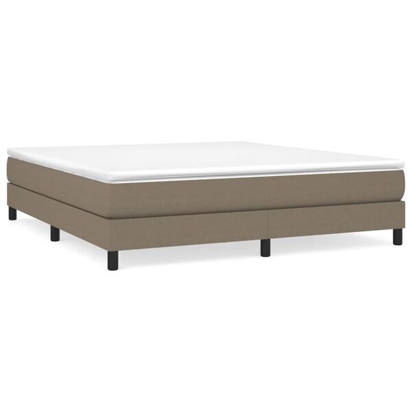 vidaXL Σκελετός Κρεβατιού με Ελατήρια Taupe 180x200 εκ. Υφασμάτινο