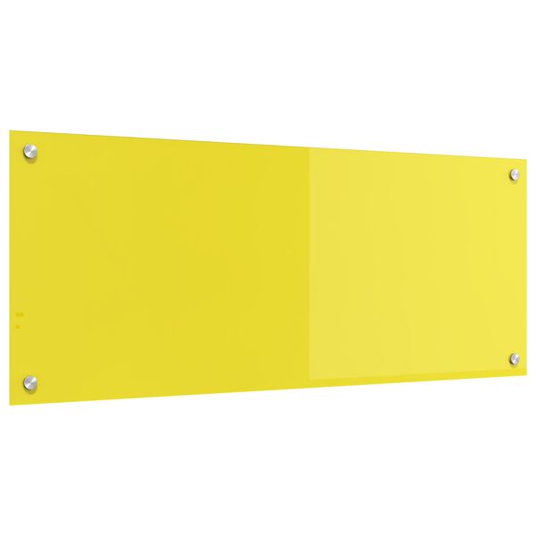vidaXL Πίσω Πάνελ Κουζίνας Κίτρινο 100 x 40 x 0.6 εκ. σκληρυμένο γυαλί