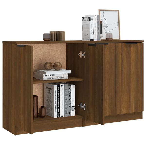 vidaXL Συρταριέρες 2 τεμ. Καφέ Δρυς 60x30x70 εκ. Επεξεργασμένο Ξύλο