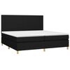 vidaXL &Kappa;&rho;&epsilon;&beta;ά&tau;&iota; Boxspring &mu;&epsilon; &Sigma;&tau;&rho;ώ&mu;&alpha; & LED &Mu;&alpha;ύ&rho;&omicron; 200x200 &epsilon;&kappa;. &Upsilon;&phi;&alpha;&sigma;&mu;ά&tau;&iota;&nu;&omicron;