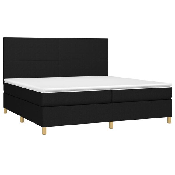 vidaXL &Kappa;&rho;&epsilon;&beta;ά&tau;&iota; Boxspring &mu;&epsilon; &Sigma;&tau;&rho;ώ&mu;&alpha; & LED &Mu;&alpha;ύ&rho;&omicron; 200x200 &epsilon;&kappa;. &Upsilon;&phi;&alpha;&sigma;&mu;ά&tau;&iota;&nu;&omicron;