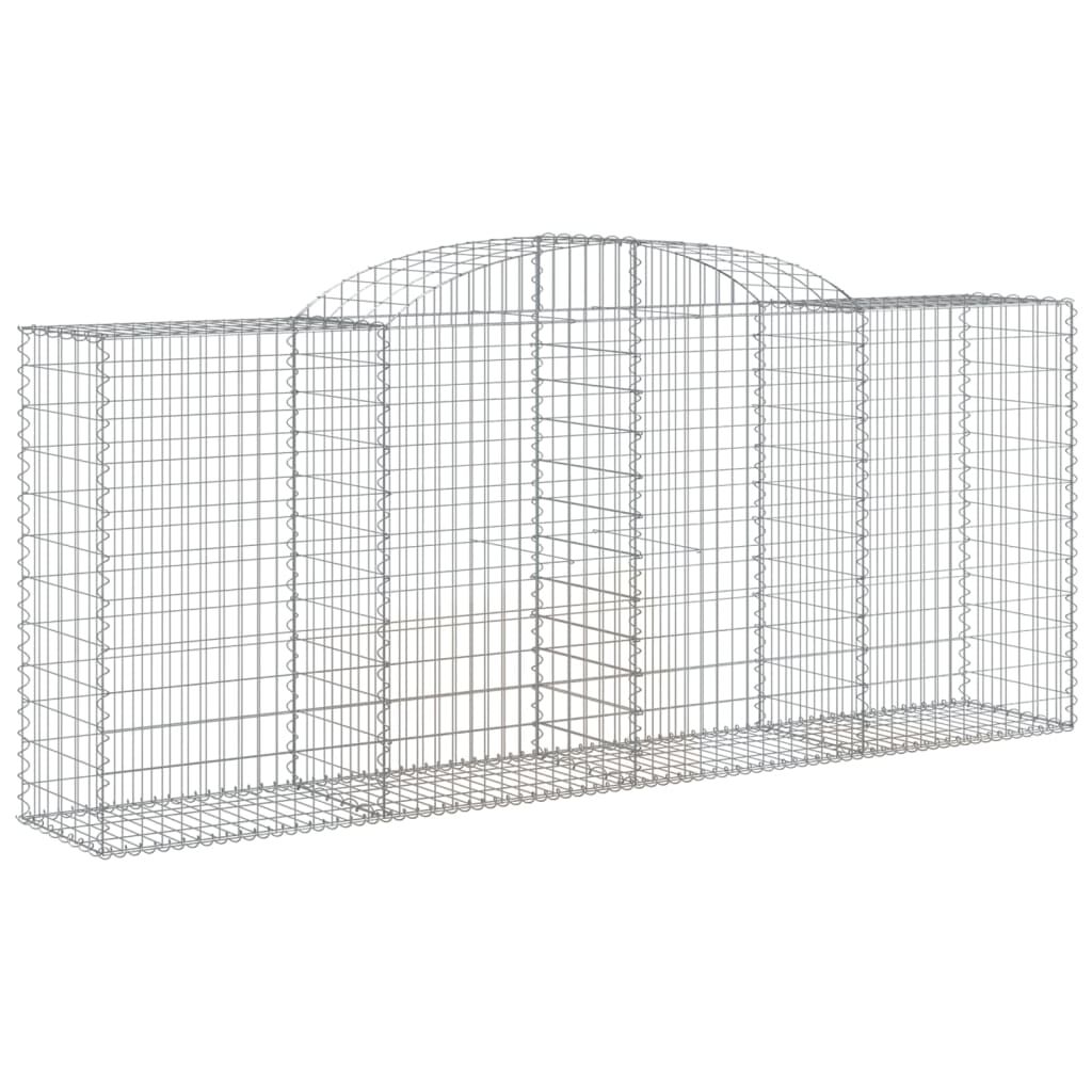 vidaXL Συρματοκιβώτια Τοξωτά 3 τεμ. 300x50x120/140 εκ. Γαλβαν. Ατσάλι