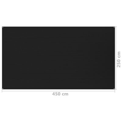 vidaXL Χαλί Σκηνής Μαύρο 250 x 450 εκ.