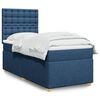 vidaXL Κρεβάτι Boxspring με Στρώμα Μπλε 80x200 εκ. Υφασμάτινο