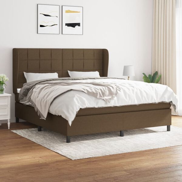 vidaXL &Kappa;&rho;&epsilon;&beta;ά&tau;&iota; Boxspring &mu;&epsilon; &Sigma;&tau;&rho;ώ&mu;&alpha; &Sigma;&kappa;&omicron;ύ&rho;&omicron; &Kappa;&alpha;&phi;έ 180x200 &epsilon;&kappa; &Upsilon;&phi;&alpha;&sigma;&mu;ά&tau;&iota;&nu;&omicron;