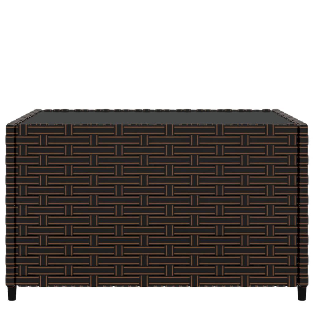 vidaXL Τραπέζάκι Κήπου Τετράγωνο Καφέ 50x50x30 εκ. από Συνθετικό Ρατάν