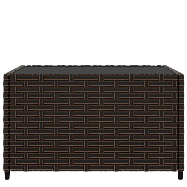 vidaXL Τραπέζάκι Κήπου Τετράγωνο Καφέ 50x50x30 εκ. από Συνθετικό Ρατάν