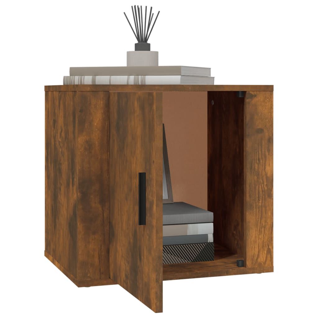 vidaXL Κομοδίνο Καπνιστή Δρυς 50 x 39 x 47 εκ.