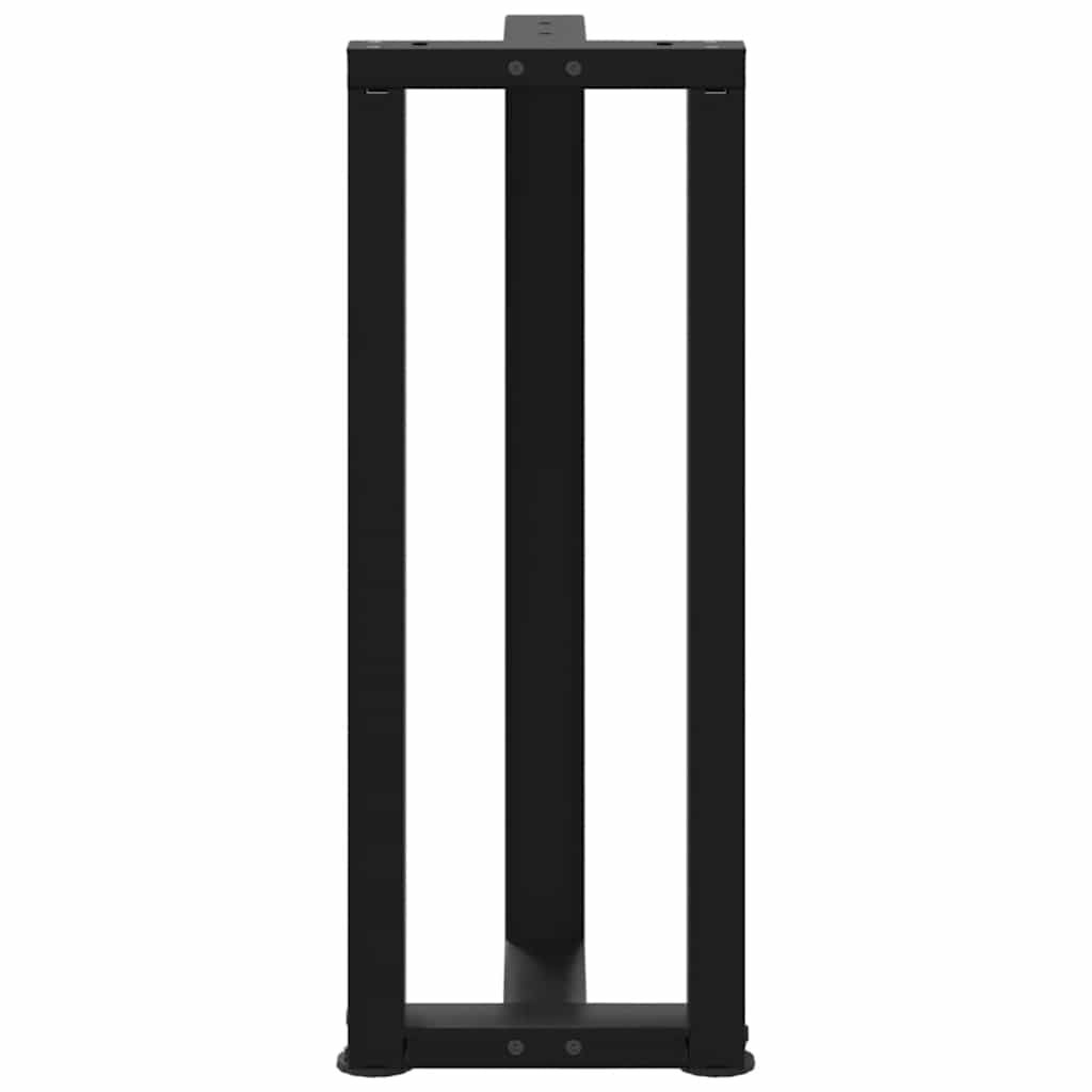vidaXL Πόδια Κονσόλας σε Σχήμα Τ, 2 τεμ. Μαύρο 25x28x(72-73) εκ. Ατσάλι