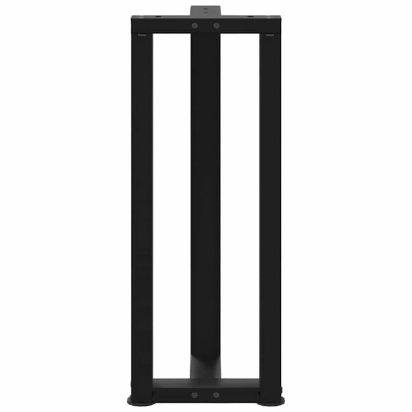 vidaXL Πόδια Κονσόλας σε Σχήμα Τ, 2 τεμ. Μαύρο 25x28x(72-73) εκ. Ατσάλι