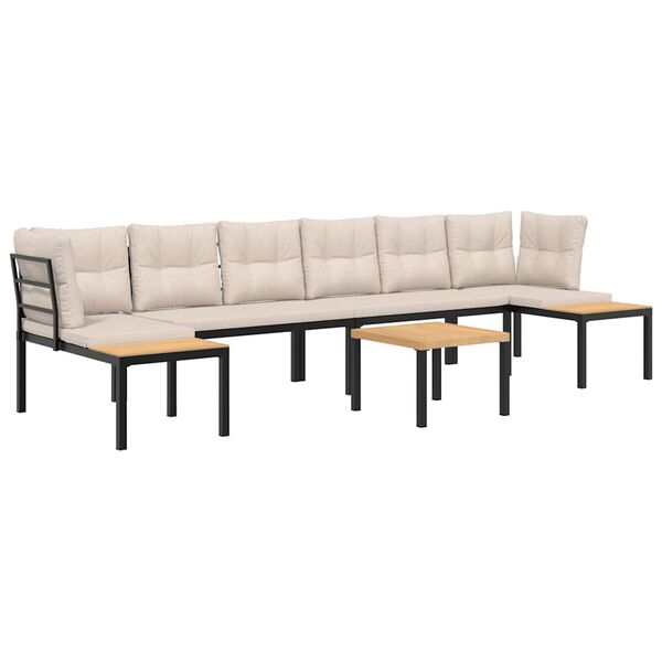 vidaXL &Kappa;&alpha;&nu;&alpha;&pi;έ&sigmaf; &Kappa;ή&pi;&omicron;&upsilon; &Sigma;&epsilon;&tau; 5&Tau;&epsilon;&mu;. &Mu;&alpha;ύ&rho;&alpha; &Alpha;&tau;&sigma;ά&lambda;&iota; &mu;&epsilon; &Eta;&lambda;&epsilon;&kappa;&tau;&rho;. &Beta;&alpha;&phi;ή+&Mu;&alpha;&xi;&iota;&lambda;ά&rho;&iota;&alpha;